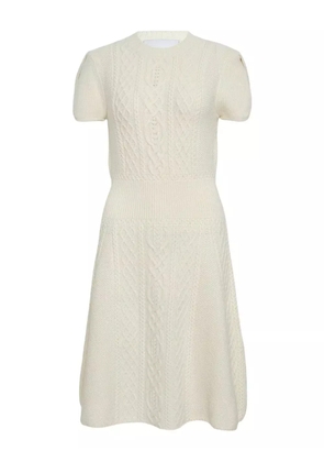 3.1 Phillip Lim cable-knit short-sleeve midi dress - Neutrals