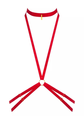 Maison Close velvet harness - Red