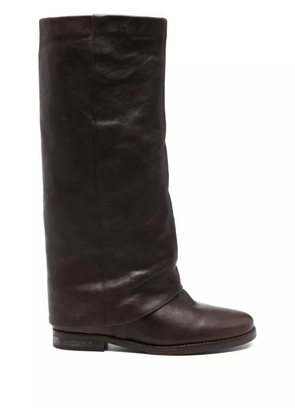 Julie Dee leather knee-length boots - Brown