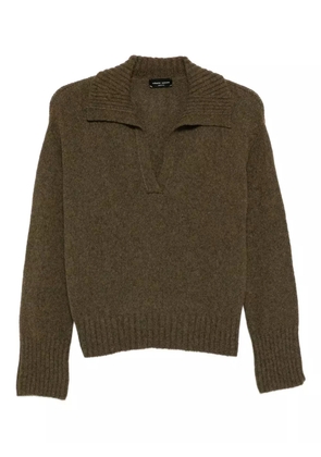 Roberto Collina spread-collar jumper - Green