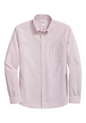 Brooks Brothers striped button-down collar shirt - White