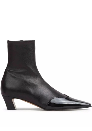KHAITE patent leather boots - Black