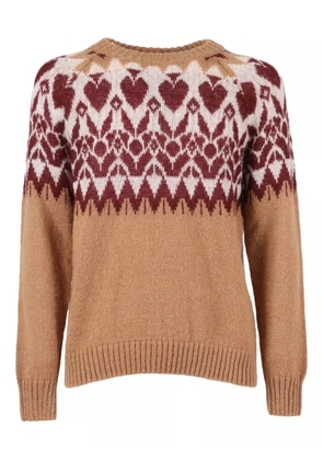 BRANDO heart-motif sweater - Neutrals