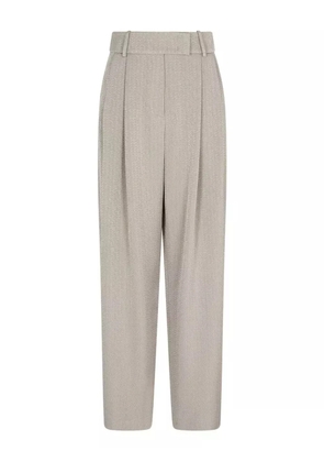Giorgio Armani pleated-front tailored trousers - Neutrals