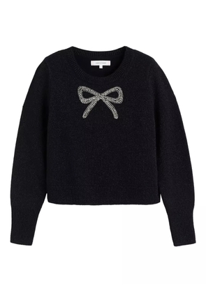 Chinti & Parker embellished-bow sweater - Black