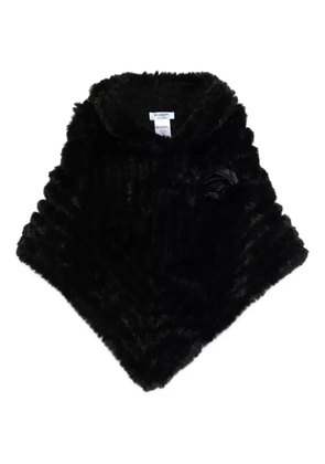 Blugirl floral-appliqué poncho - Black