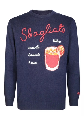 MC2 Saint Barth embroidered-drink graphic crewneck sweater - Blue