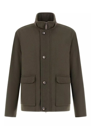 Herno high-neck buttoned jacket - Green