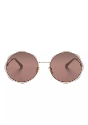 Chloé Eyewear Carlina round-frame sunglasses - Gold