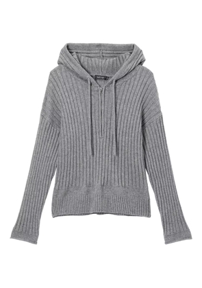tout a coup ribbed hoodie - Grey