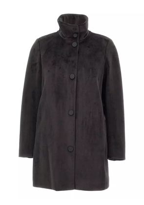 RRD button high-neck coat - Brown
