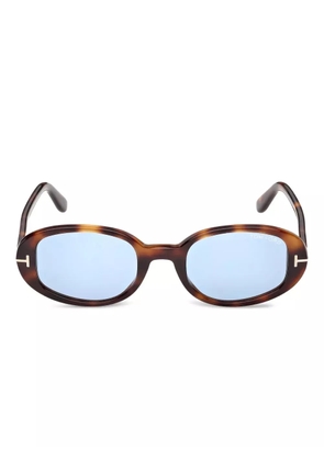 TOM FORD Eyewear oval-frame sunglasses - Brown