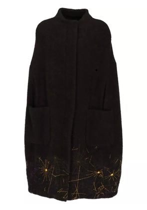 Dries Van Noten Pre-Owned 1990s embroidered cape - Brown