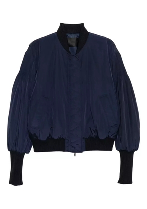 YCH pleated-sleeve jacket - Blue