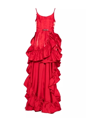 MIAU by Clara Rotescu ruffled dress - Red