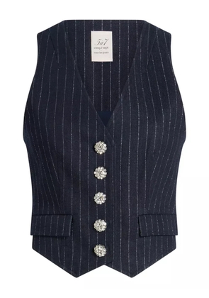 Cinq A Sept Anderson pinstripe embellished top - Blue