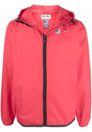 Comme Des Garçons Play x K-Way zip hooded jacket - Red