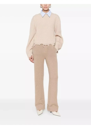 SOLOTRE distressed-finish sweater - Neutrals