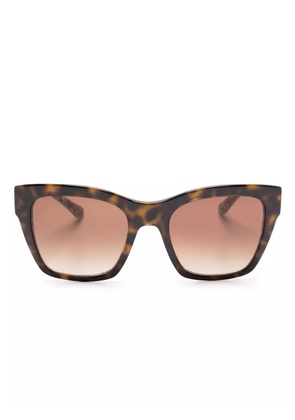Dolce & Gabbana Eyewear Print square-frame gradient sunglasses - Brown