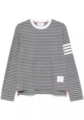 Thom Browne 4-Bar stripe long-sleeve T-shirt - Grey
