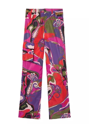 PUCCI orchidée print cargo trousers - Purple