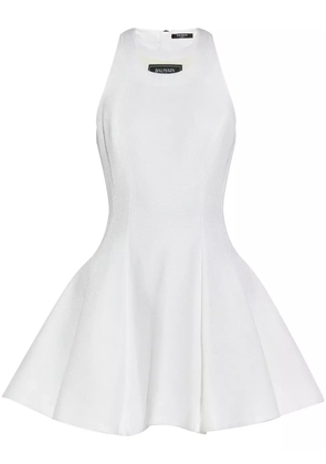 Balmain pleated mini dress - White
