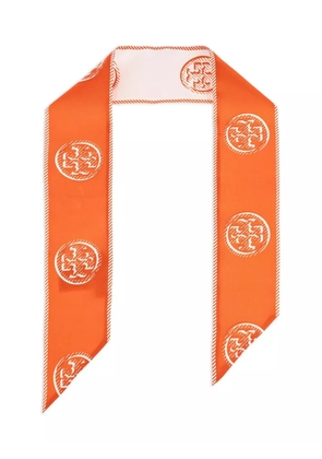 Tory Burch printed silk neck scarf - Orange