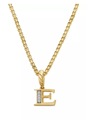 David Yurman 18kt yellow gold Pavé Initial pendant