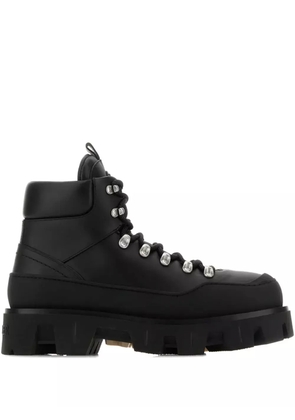 Moncler leather ankle boots - Black