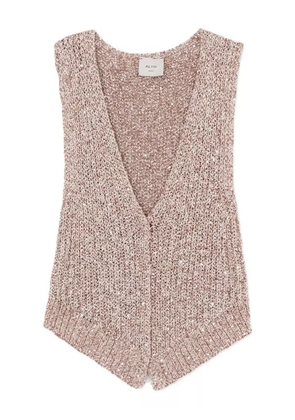 Alysi sequin-embellished vest - Neutrals