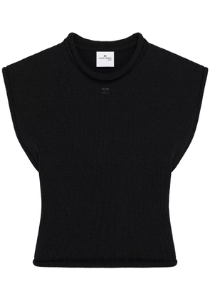 Courrèges cropped sleeveless jumper - Black