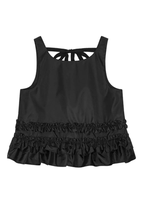 GANNI ruffled top - Black