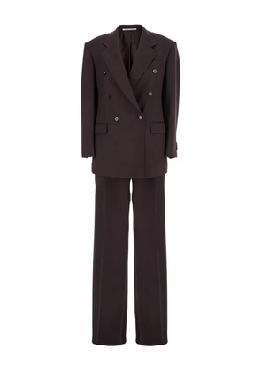 Tagliatore Double-Breasted Notched Suit - Brown