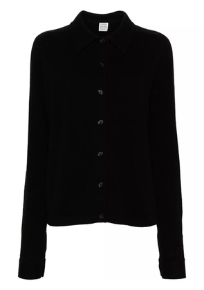 TOTEME shirt-collar cashmere cardigan - Black