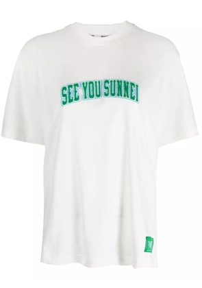 Sunnei logo-patch T-shirt - White
