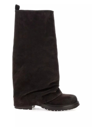 strategia shoes Kayla multilayer rounded toe boots - Brown