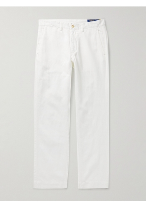Polo Ralph Lauren - Slim-Fit Straight-Leg Linen and Cotton-Blend Trousers - Men - White - 28W 32L