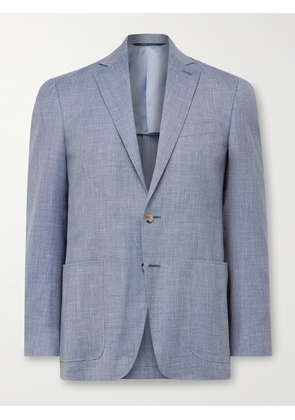 Canali - Kei Unstructured Wool, Silk and Linen-Blend Blazer - Men - Blue - IT 46