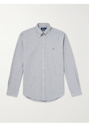 Polo Ralph Lauren - Button-Down Collar Logo-Embroidered Cotton Oxford Shirt - Men - Gray - XS