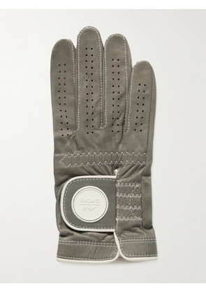 Mr P. - G/FORE Golf Logo-Appliquéd Leather Right Hand Glove - Men - Green - S