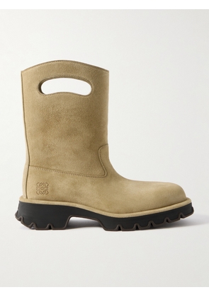 LOEWE - Bobby Bag Cutout Suede Desert Boots - Men - Brown - EU 40