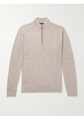 Peter Millar - Merino Wool-Blend Half-Zip Sweater - Men - Neutrals - S