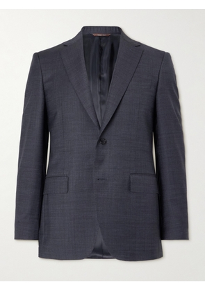 Canali - Super 130s Slim-Fit Checked Wool Suit Jacket - Men - Blue - IT 46