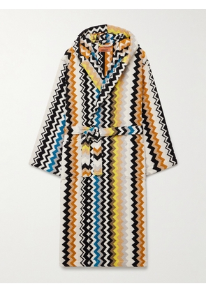 Missoni Home - Curt Striped Cotton-Terry Jacquard Hooded Robe - Men - Multi - S