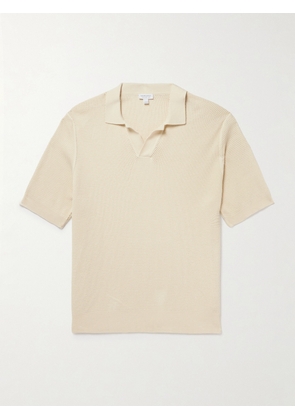 Sunspel - Cotton-Mesh Polo Shirt - Men - Neutrals - S