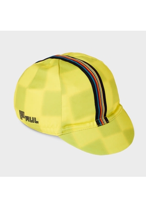 Paul Smith Yellow Checkerboard Cycling Cap