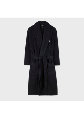 Paul Smith Black Zebra Logo Towelling Dressing Gown