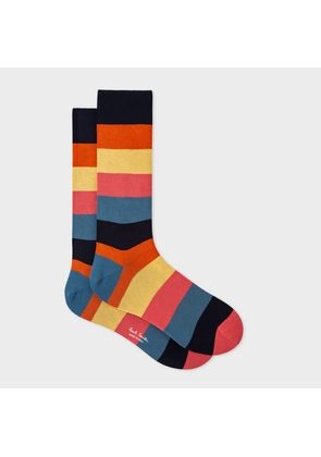 Paul Smith 'Artist Stripe' Block Socks Multicolour