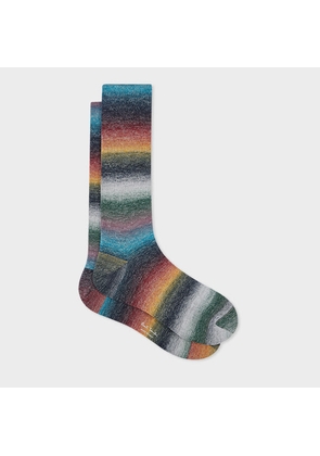 Paul Smith Cotton-Blend Ombre 'Signature Stripe' Socks Multicolour