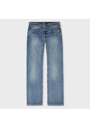 Lee + Paul Smith Paul Smith + Lee Mid Antique-Wash Selvedge 101 Rider Jeans Blue